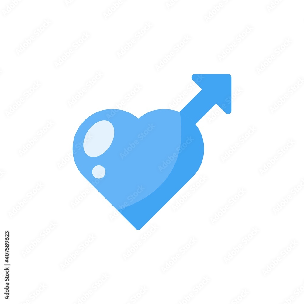 gender male icon in flat style isolated on white background. EPS 10 gender male icon in flat style isolated on white background. EPS 10