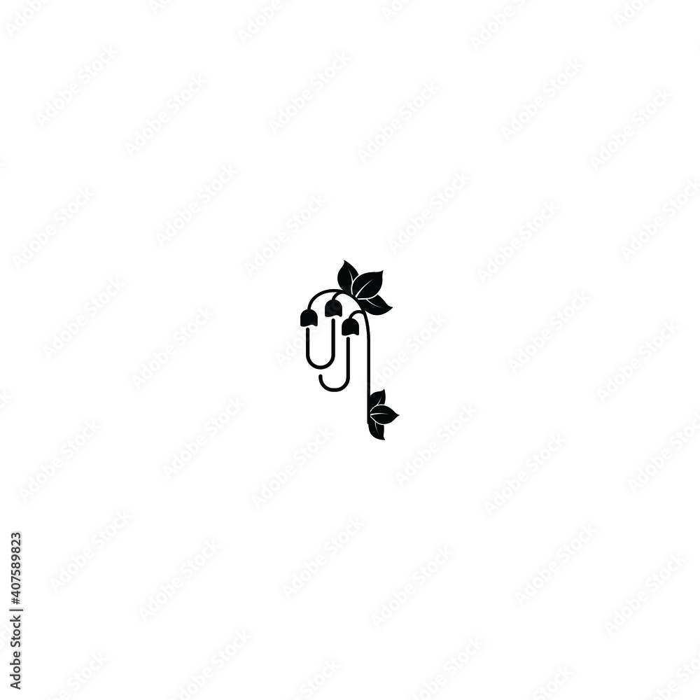 leaf logo iocn design with simple style leaf logo iocn design with simple style