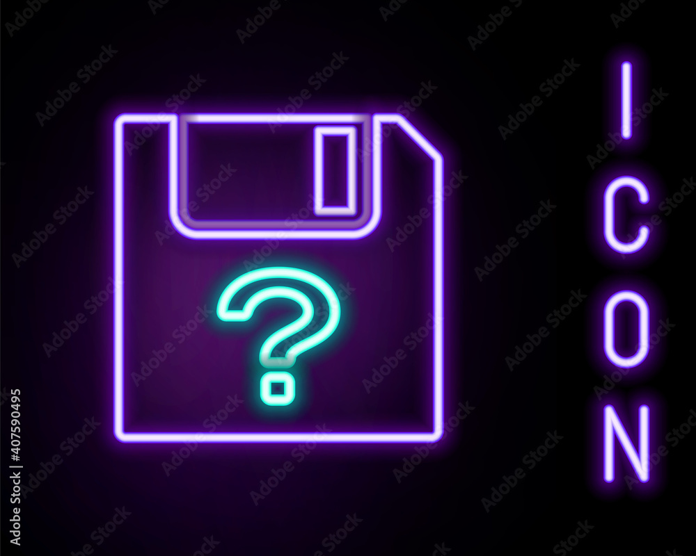Glowing neon line Unknown document icon isolated on black background. File with Question mark. Hold report, service and global search sign. Colorful outline concept. Vector. Glowing neon line Unknown document icon isolated on black background. File with Question mark. Hold report, service and global search sign. Colorful outline concept. Vector.