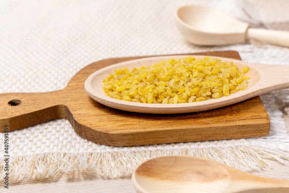 raw bulgur close up, macro. Concept of agriculture. grains of bulgur wheat raw bulgur close up, macro. Concept of agriculture. grains of bulgur wheat