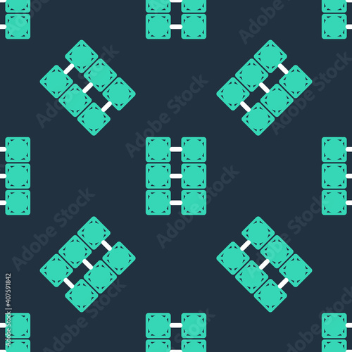 Line Mining farm icon isolated seamless pattern on black background. Cryptocurrency mining, blockchain technology, bitcoin, digital money market, cryptocoin wallet. Vector.