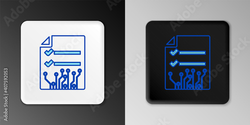 Line Smart contract icon isolated on grey background. Blockchain technology, cryptocurrency mining, bitcoin, altcoins, digital money market. Colorful outline concept. Vector.