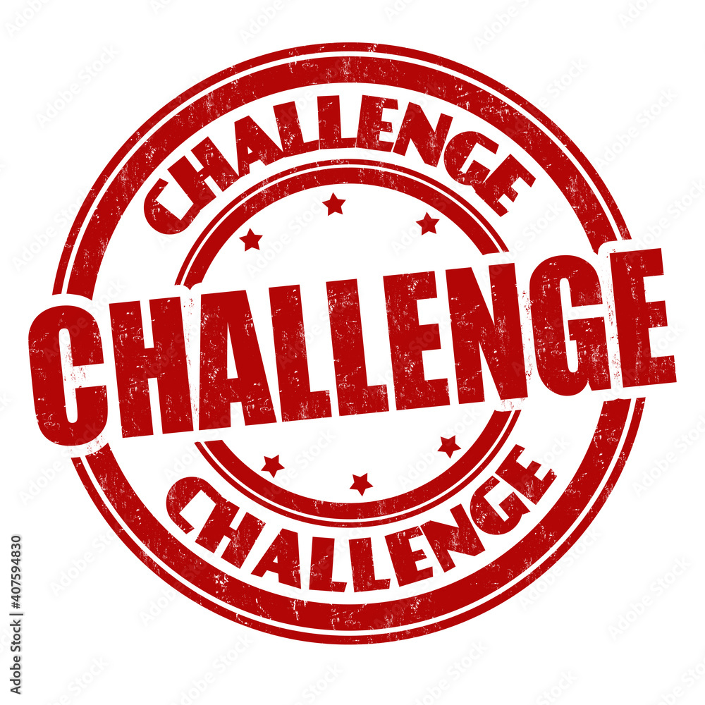Challenge grunge rubber stamp