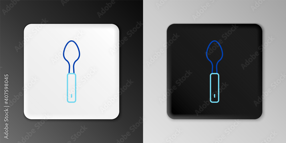 Line Spoon icon isolated on grey background. Cooking utensil. Cutlery sign. Colorful outline concept. Vector. Line Spoon icon isolated on grey background. Cooking utensil. Cutlery sign. Colorful outline concept. Vector.