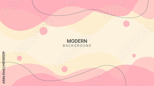 Modern Background with Curve Shape and Pink Cream Color. Good used for Banner, Feed, Flyer, Poster, Wallpaper, Landing Page, and etc - EPS 10 Vector