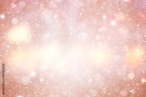 snow abstract warm glow background, winter christmas design