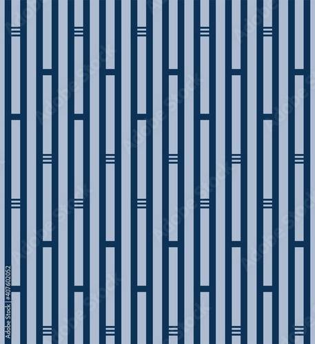 Japanese Geometric Bamboo Vector Seamless Pattern