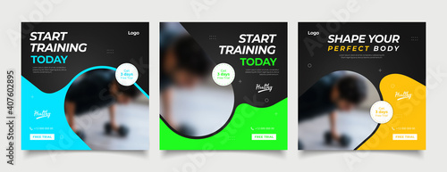 Gym Fitness social media post template