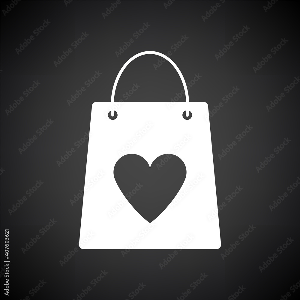 Shopping Bag With Heart Icon Shopping Bag With Heart Icon