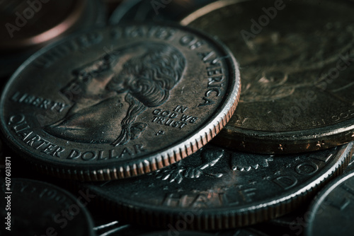 US quarter dollar macro shot