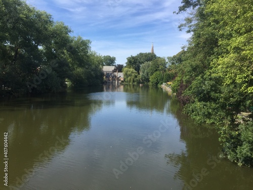  street, city, architecture, europe, lake, river
