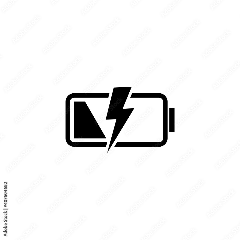 Battery icon isolated on white background Battery icon isolated on white background