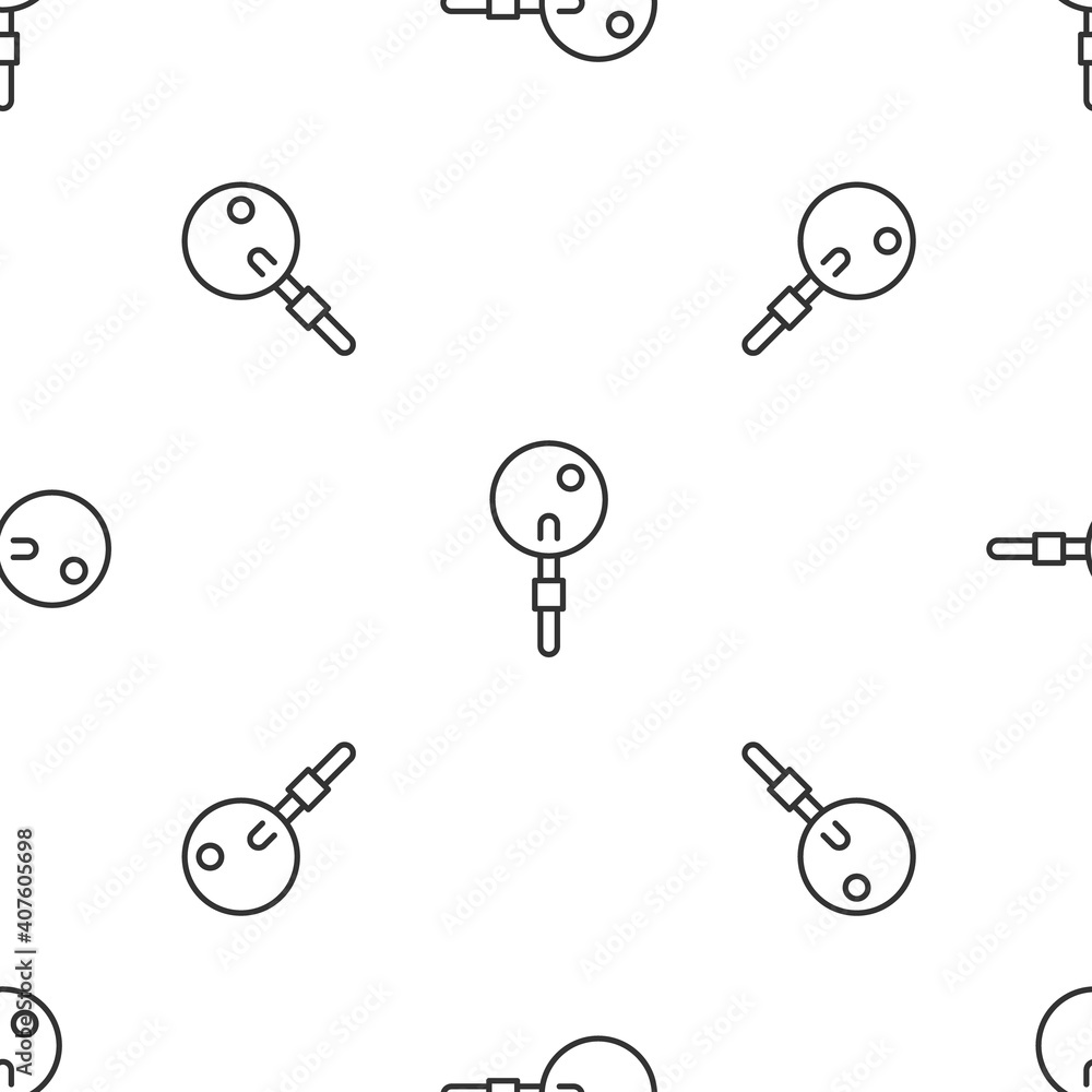 Grey line Lollipop icon isolated seamless pattern on white background. Food, delicious symbol. Vector. Grey line Lollipop icon isolated seamless pattern on white background. Food, delicious symbol. Vector.