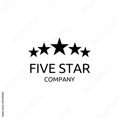 Five Stars Company Icon Vector Concept Design Illustration