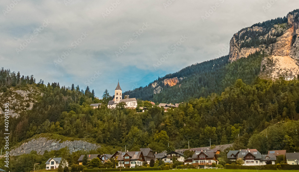Beautiful alpine summer view near Puergg, Steiermark, Austria