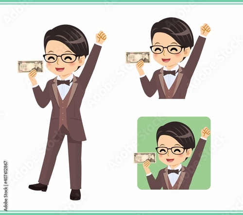 A man in a brown tie