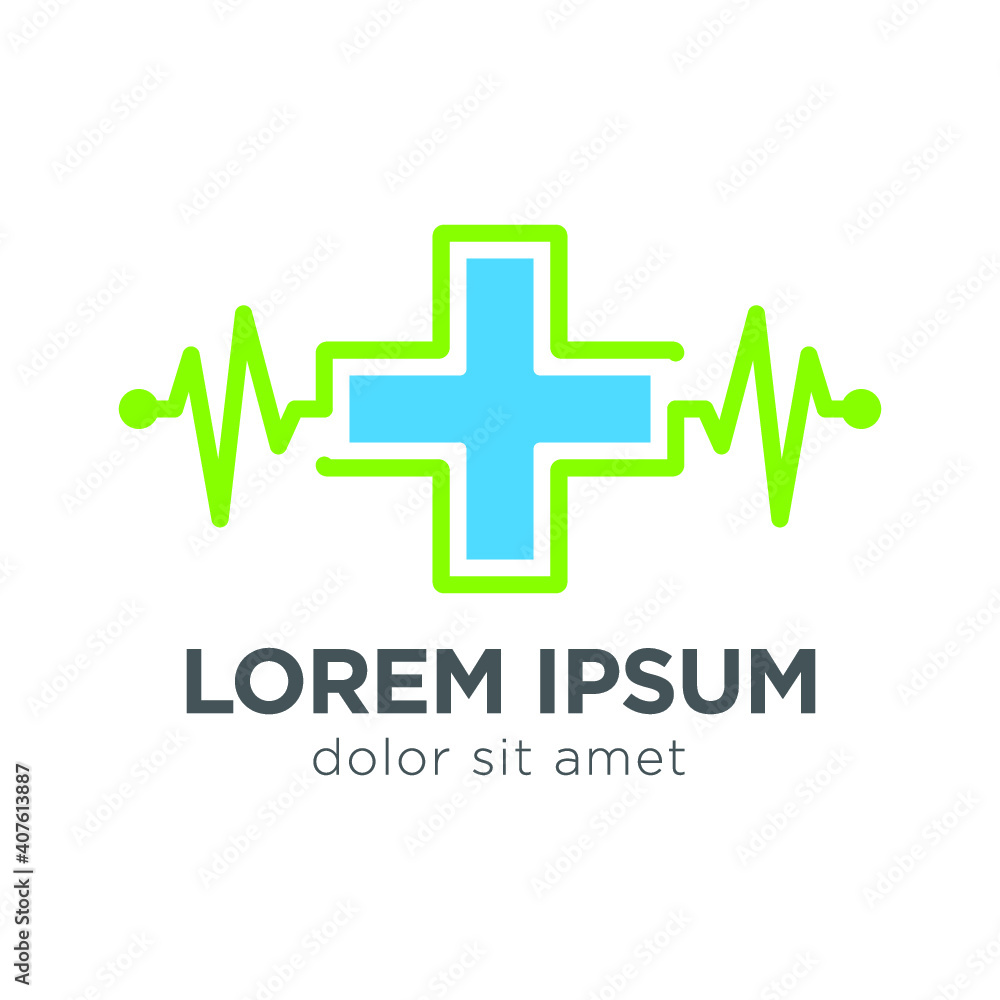 Obraz premium beat pulse logo icon 