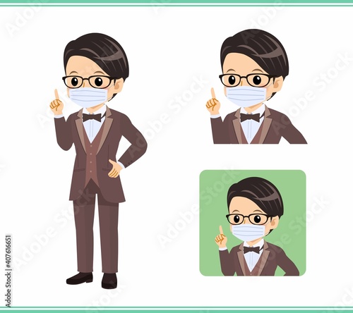 A man in a brown tie