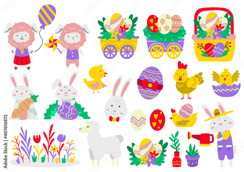 Easter Vector illustration for banner