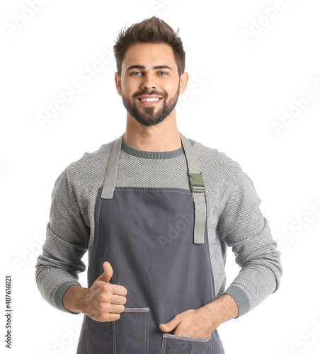Young man showing thumb-up ...