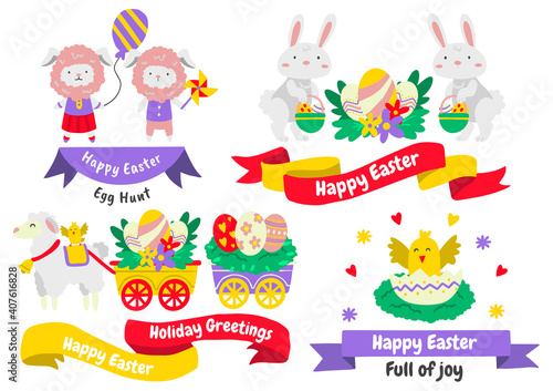 Easter Vector illustration for banner