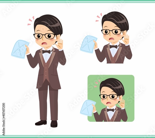 A man in a brown tie