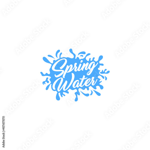 Pure water abstract sign. Water drop symbol. Branding Identity Corporate logo design template Isolated on a white background 