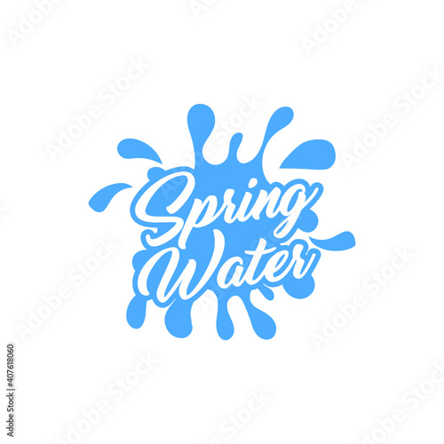 Pure water abstract sign. Water drop symbol. Branding Identity Corporate logo design template Isolated on a white background 