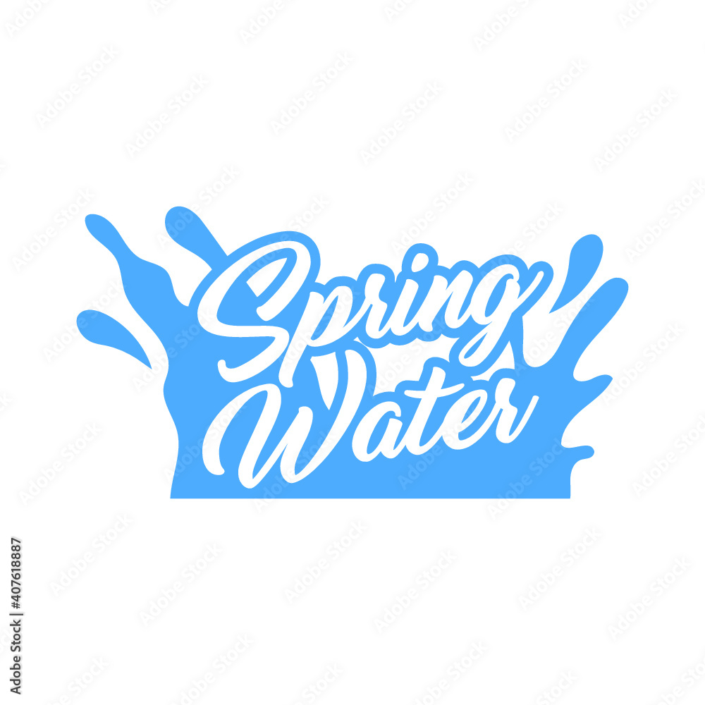 Fototapeta premium Pure water abstract sign. Water drop symbol. Branding Identity Corporate logo design template Isolated on a white background 