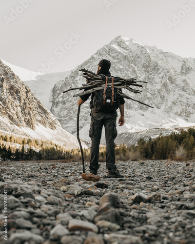 person with a backpack