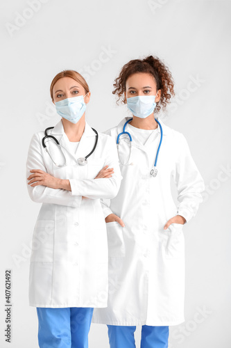 Portrait of female doctors ...