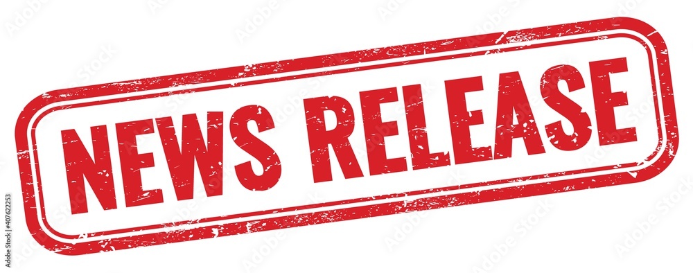 NEWS RELEASE text on red grungy stamp. NEWS RELEASE text on red grungy stamp.