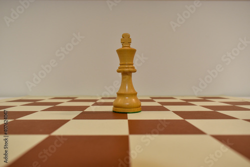 Chess piece in the middle of the chess board