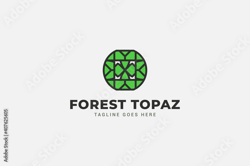 Abstract Leaf logo with a simple and minimalist concept for your brand identity