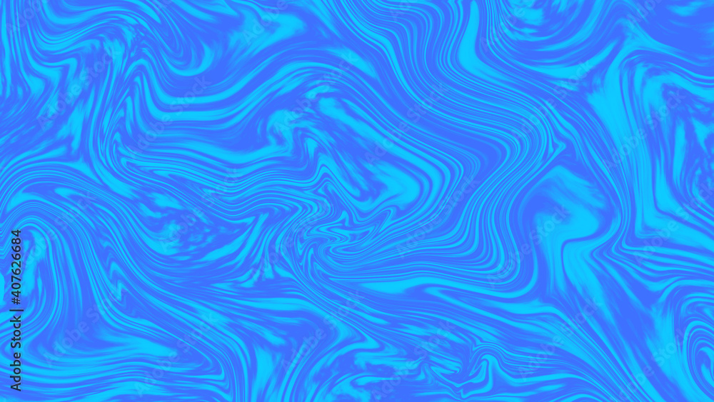 abstract blue marble liquid background with waves