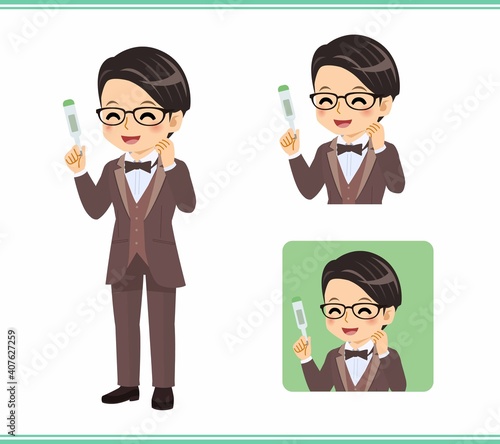 A man in a brown tie