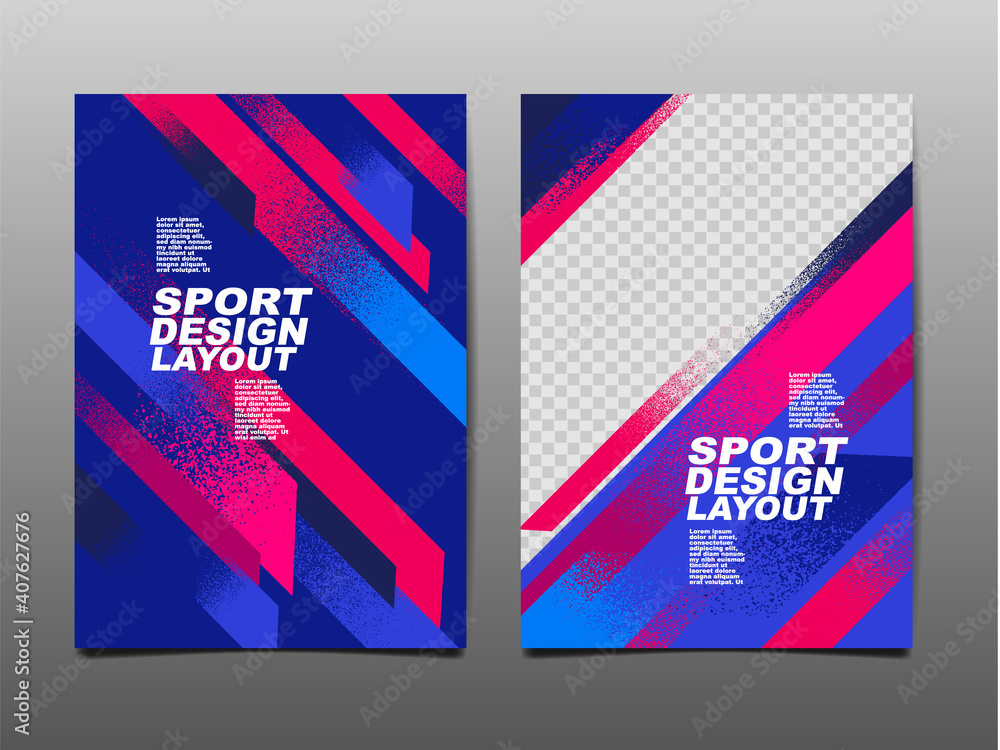 Obraz Sport Design Layout ,template Design, Sport Background, Dynamic Poster, Brush Speed Banner, Vector Illustration.