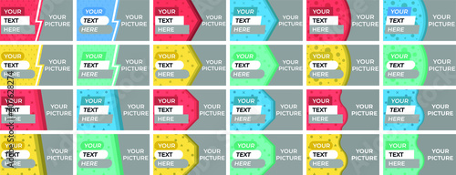 Vector design thumbnails video. Modern thumbnails template design vector banner set. Modern thumbnails vector template for social media content, news, presentation, e-learning.