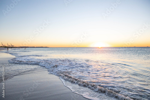 sunset on the beach