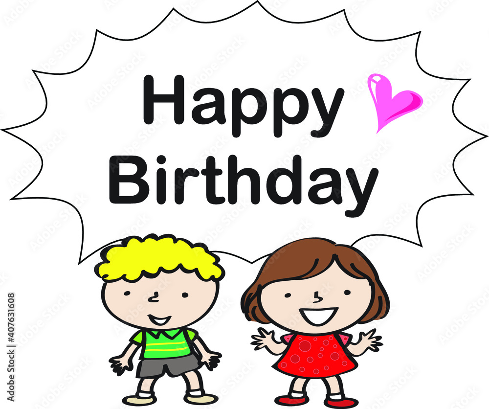 vector cartoon happy birthday card vector cartoon happy birthday card