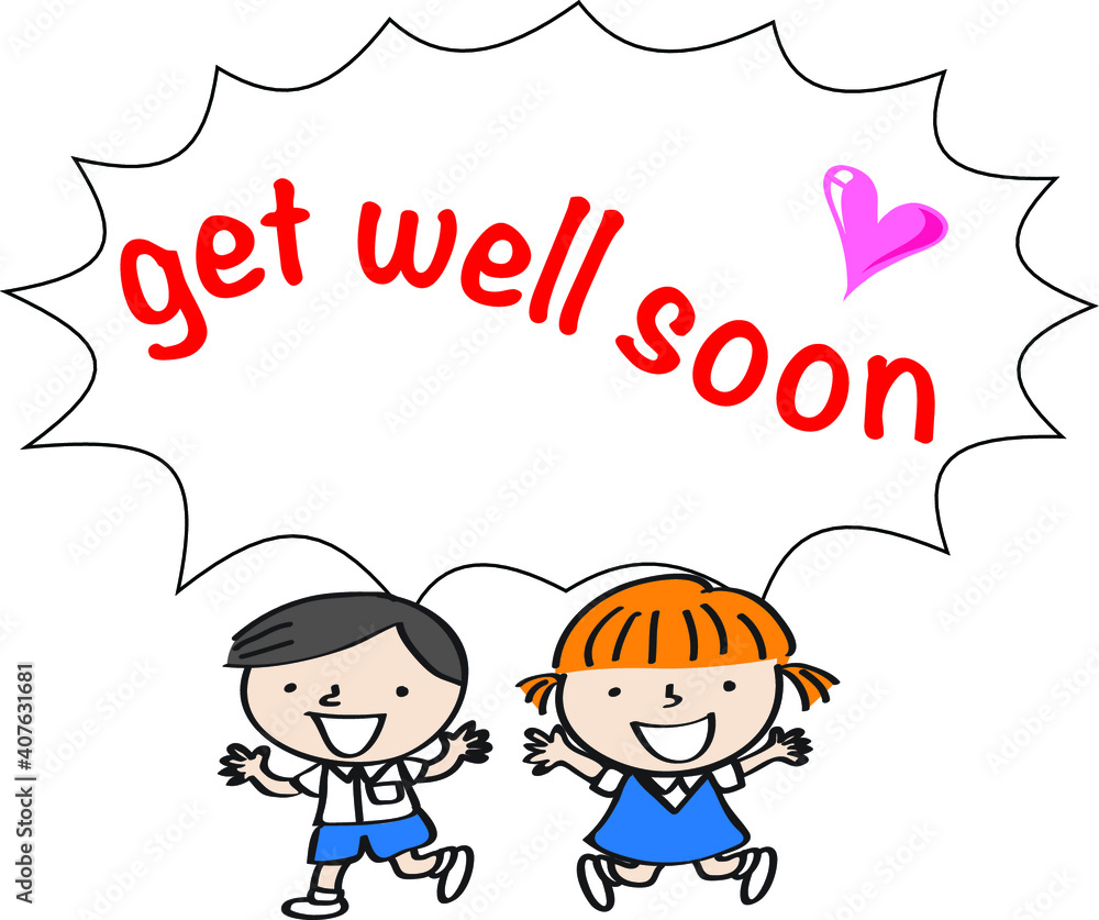 vector cartoon get well soon card vector cartoon get well soon card