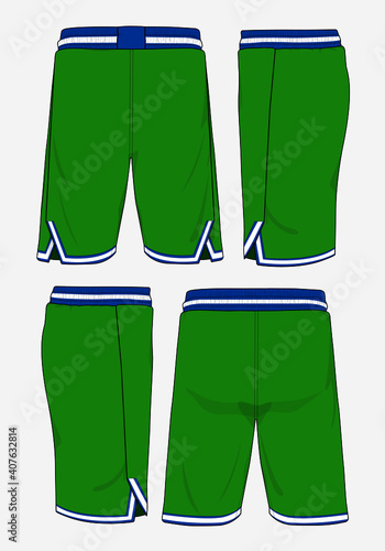 Basketball sports short template apparel