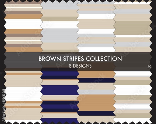 Brown Stripe Seamless Pattern Collection