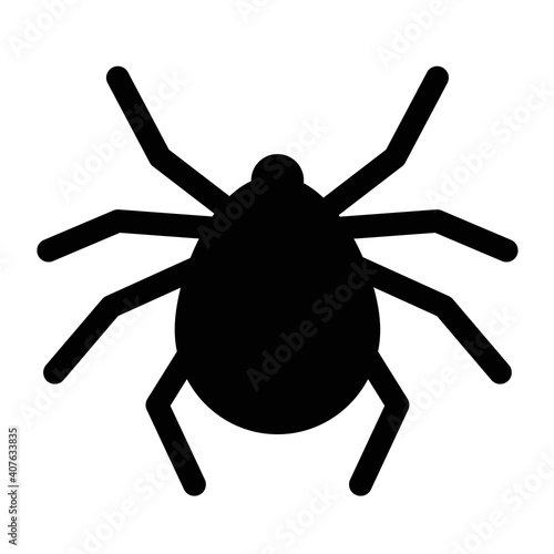 Mite icon. Encephalitis tick sign. Vector isolated on white background.