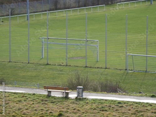 Fußballtor im Lippepark Herringen