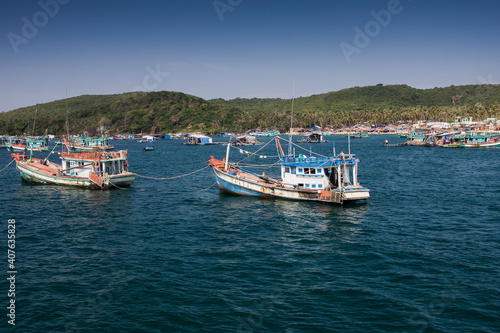 Fishing port Cang An, Phu Quoc island, Vietnam, Asia