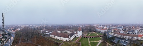 Aerial photo of Sarvar, Nadasdy castle