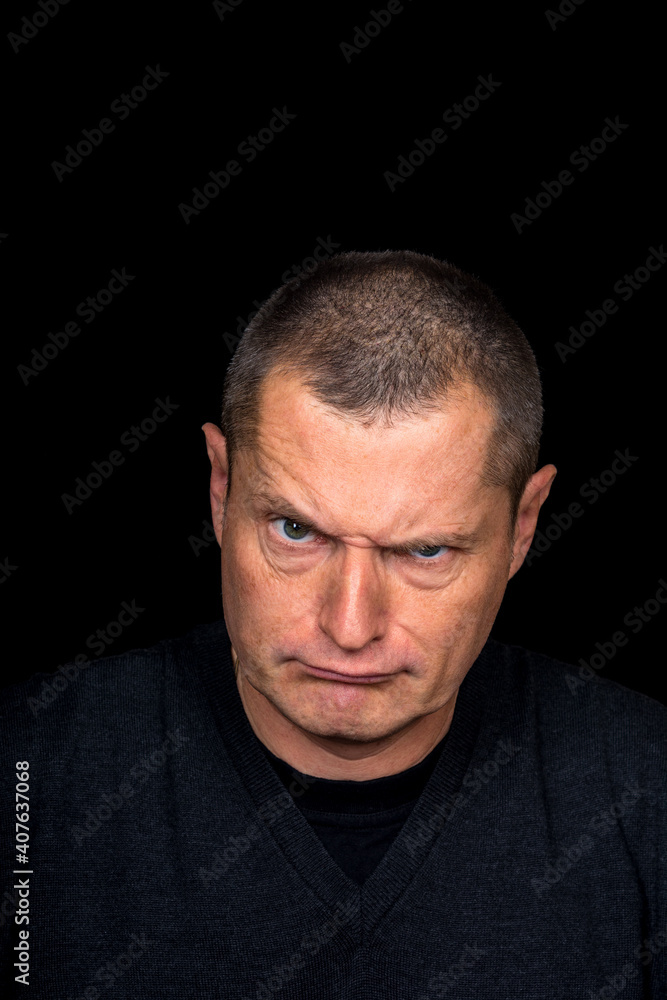 male Portrait with grotesque emotions male Portrait with grotesque emotions