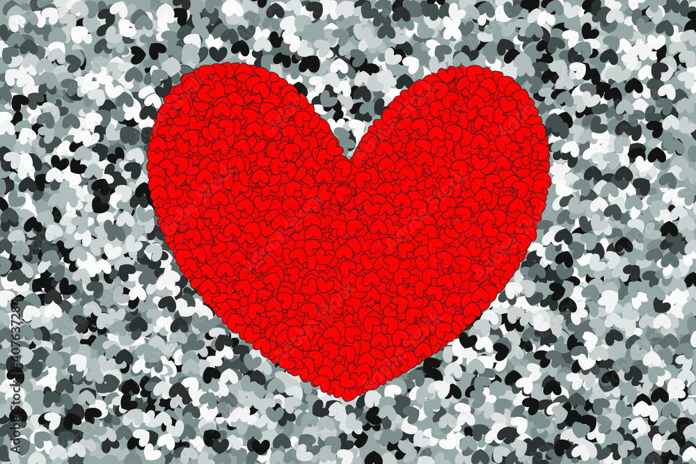 Background from small red hearts. Valentine's Day Background from small red hearts. Valentine's Day