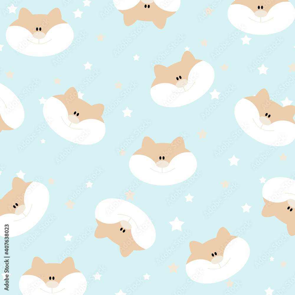 Pepe der pfiffige kleine Fuchs hintergrund textur tapete stoff wand muster tier pastell blau Pepe der pfiffige kleine Fuchs hintergrund textur tapete stoff wand muster tier pastell blau